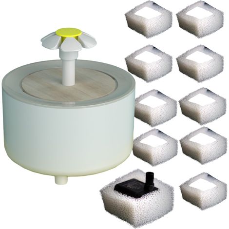 Distributeur d'eau d'intérieur, 10 filtres, adapté aux petits et moyens animaux de compagnie, 22 cm (1/5)