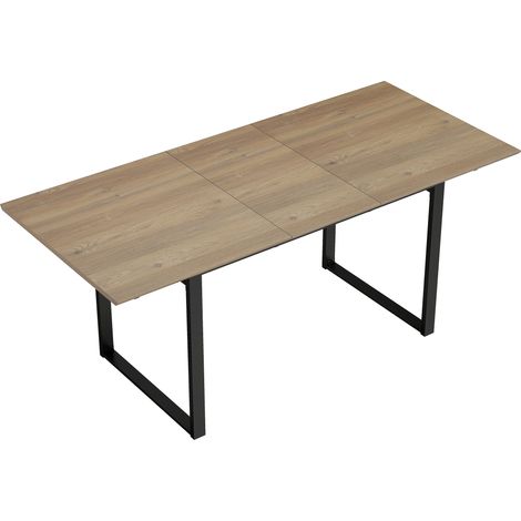 Table extensible ovale BENICIO aspect bois clair naturel (1/5)