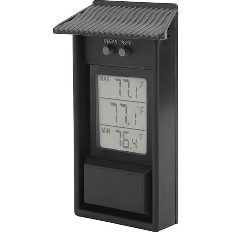 Thermomètre de Serre Thermomètre Extérieur Numérique avec Enregistrement des Températures Min/Max, Plage -2050℃, Affichage ℃/℉, pour Serre, Jardin, Balcon - Précision ±1℃ (1/5)