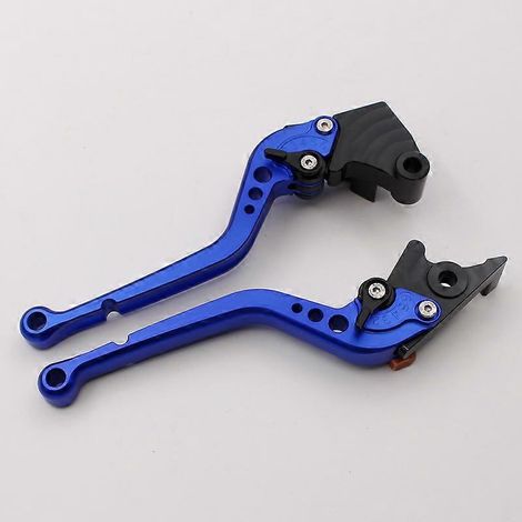 Accessoires moto : Klaxon de frein modifié, guidon Kawasaki Z125, levier d'embrayage, levier de démarrage au frein (bleu à poignée longue). (1/5)