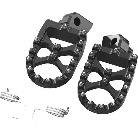 Reposapiés para motocicleta, diseño antideslizante, construcción duradera, color negro.