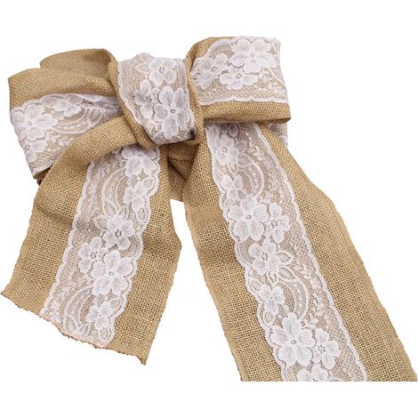 FIOCCO MARRONE con pizzo per sedia