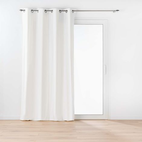 Rideau en poly-coton recyclé Blanc 135x260 cm (1/5)