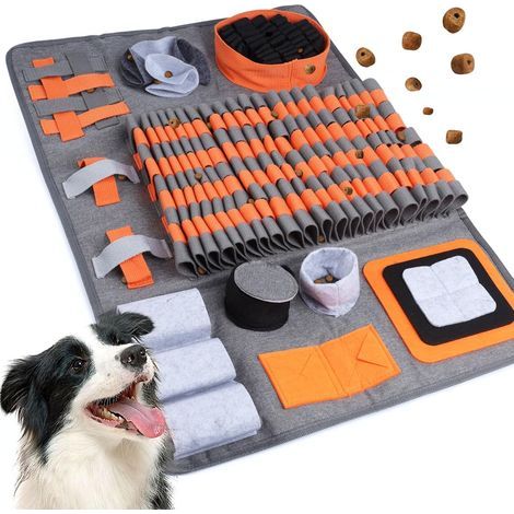 Dog Snuffle Mat, Multi-Level Design, Washable Cotton Fabric, Bite Resistant, For Training and Play (1/5)