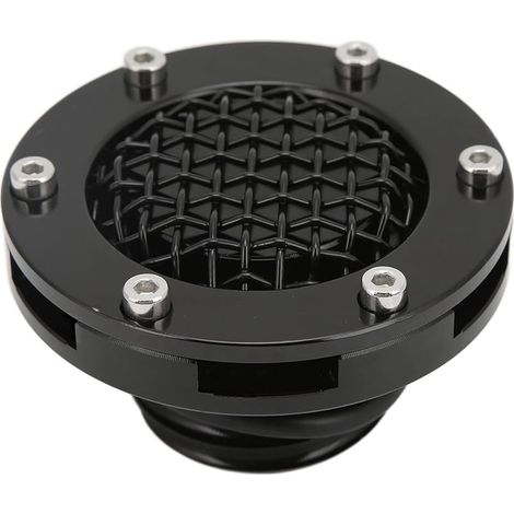 couvercle de remplissage de réservoir de carburant de moto en métal universel finition Fine Modification entretien (Noire) (1/5)