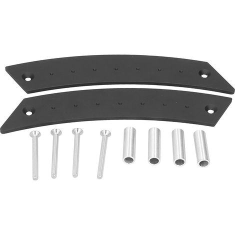 Paire de poignées de porte intérieures de rechange en alliage d'aluminium, accessoires auto, noires (1/5)
