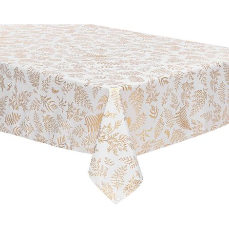 Tovaglia antimacchia 140x360cm bianca e oro - Feeric lights & christmas