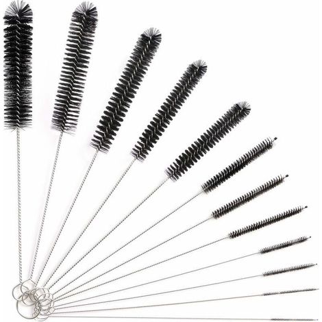 12Pcs Tube Brosse de Nettoyage,Goupillon Nettoyage,Brosse de Nettoyage Tube pour Bouteille en Verre Bébé Biberon Bouilloire Clavier, Tuyau Brosses de Nettoyage,Brosse de Nettoyage Bouteille (1/5)