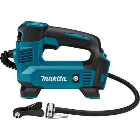 Makita – Gonfleur à batterie 18V – Pression max 830 kPa – Manomètre numérique – 10L/min – 4 embouts de gonflage – DMP180Z