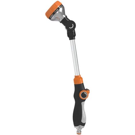Ulisem Lance d'arrosage en métal robuste avec 8 modes de pulvérisation, buse de 18,5" de long avec contrôle du débit par le pouce et angle de pulvérisation réglable à 180°. (1/4)