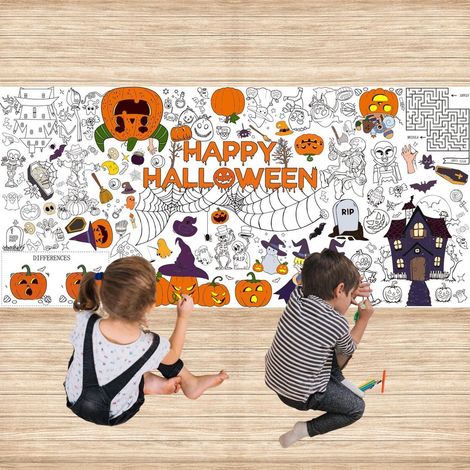 Ausmal Tischdecke Halloween & Weihnachten, Bastelposter, 88,9 x 182,9 cm