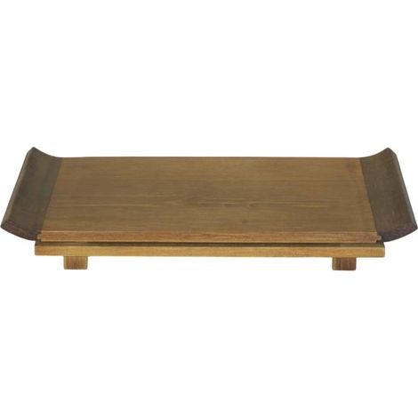 Tavolino Espositore Bonsai in Legno - Stile Giapponese - cm. 26x17,5x3,5 (1/3)