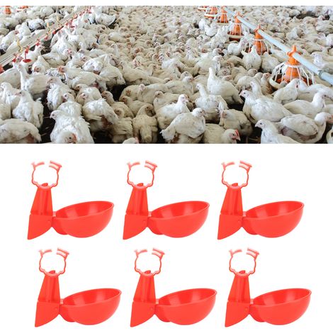 Bebedero automático para pollos: 6 bebederos a presión para pollos, patos y gansos con abrazadera de 8 mm en manguera G3/4. (1/5)