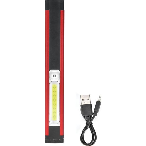 Lampe LED magnétique rechargeable USB pour camping, voiture, urgence - Lumière d'atelier portable avec clip et batterie 500mAh (1/5)