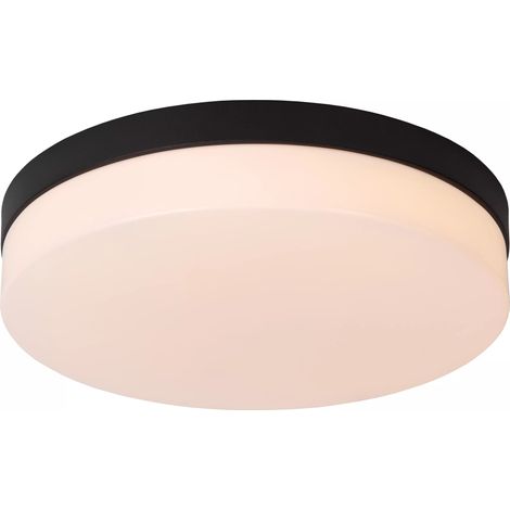 Plafoniera bagno Ø34,5cm LED 24W nera tonda Biskit Lucide (1/2)