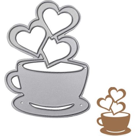 Stanzformen für Herzkaffee, Scrapbook-Album, Papierkarten, Prägebastelarbeiten