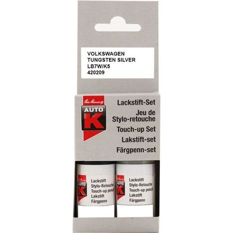 Stylo de retouche peinture Auto-K teinte constructeur Tungstene Silver LB7W VW/AUDI