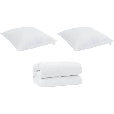 Couette avec Oreillers avec oreiller 3 pcs,Duvet Blanc CFW31638 (1/5)