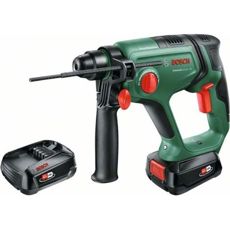 Bosch Taladro Percutor a Batería Universalhammer 18V (2 Baterías 2,5 Ah, Sistema De 18V Taladrado/Taladrado con Percutor/Cincelado Energía De Impacto De 2 J, SDS Plus, Maletín De Transporte)