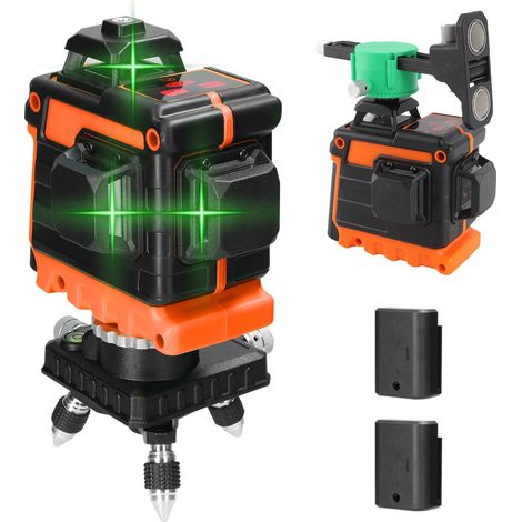 Mini Niveau Laser Vert 12 Lignes - Auto-nivelant 3°, Compact, Rechargeable par USB