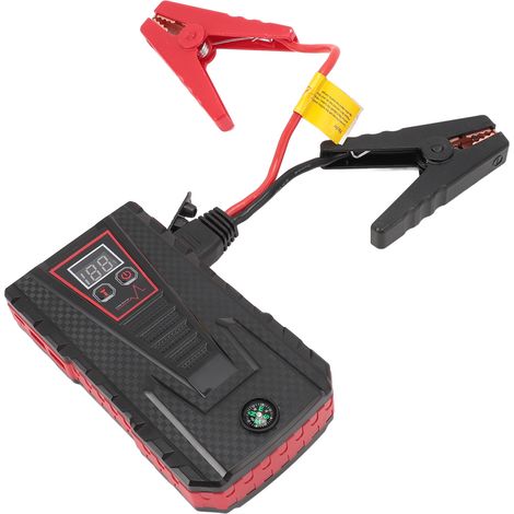 Démarreur de batterie de voiture 12 V 15 000 mAh avec chargeur USB et lampe torche LED pour moteurs essence 6,0 L et diesel 5,5 L (rouge) (1/5)