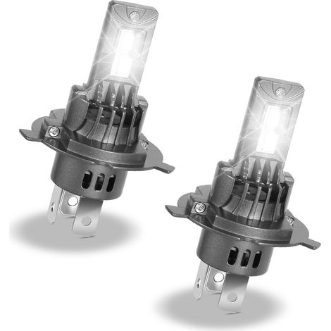 Randaco Set di 2 Lampadine LED H4 Fari Auto 30W 12V 2500LM 6500K Bianco Freddo Anabbaglianti Abbaglianti Ricambio