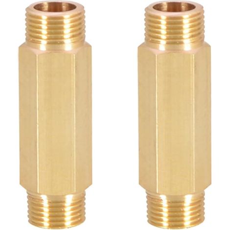 Raccord de tuyau en laiton 2 pièces - long mamelon, 1 / 4 "bsp mâle, rallonge de 50 mm de long (1/5)
