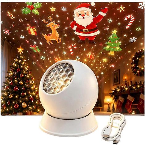 Projecteur lumineux océan rotatif à 360 degrés, lumière décorative romantique pour la maison, salon, Noël (1/5)