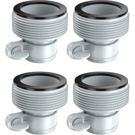 Pool Filter Pump Hose Adapter Converter Type B - 1.25 Inch to 1.5 Inch Replacement Connector for Swimming Pool Accessories Universal Fit for Intex Pool Pumps & Hoses (4 Pack) (1/5)