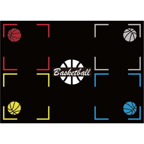 Tapis d'Entraînement de Basketball - Semelles en Caoutchouc Silencieuses et Antidérapantes, pour la Maison et les Enfants, Compatible avec les Jouets de Sport et d'Extérieur. (1/5)