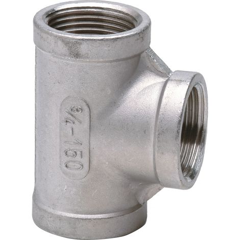 Edelstahl Fitting T-Stück 1 Zoll DN 25 Gewindefitting (1/2)