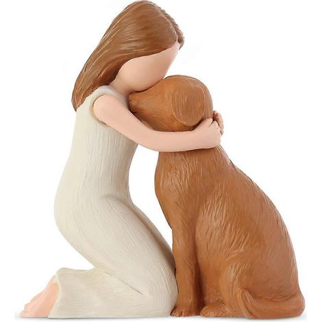Figurines « J’aime mon chien », Cadeaux souvenirs d’amitié et d’ange pour chiens, Figurines sculptées et peintes à la main pour les amoureux des chiens B (1/5)