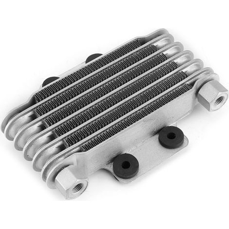 Radiateur d'huile moteur universel 6 rangs pour moto 125-250CC, refroidisseur d'huile de remplacement, refroidissement efficace, aluminium robuste, compatible avec motocross et route. (1/5)