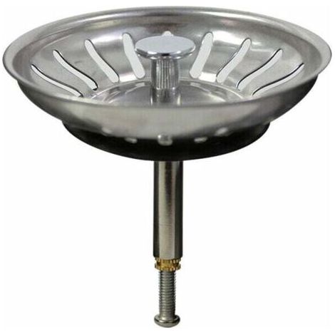 BUNTHAUS Filtre à évier de cuisine 80mm – Acier inoxydable 304 – Hauteur réglable jusqu'à 50mm – Bouchon évier pour drainage efficace (1/5)