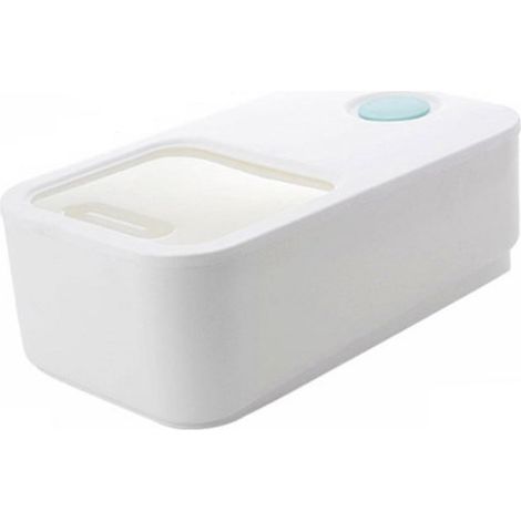 Boîte de conservation pour riz avec gobelet, transparente, hermétique, fermeture à pression, pour la maison et la cuisine, 5 kg (1/5)