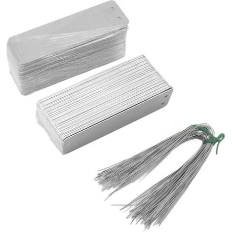 Étiquettes de plantes en aluminium 100pcs Double face Écriture sur les étiquettes métalliques pour le jardin plante (1/4)