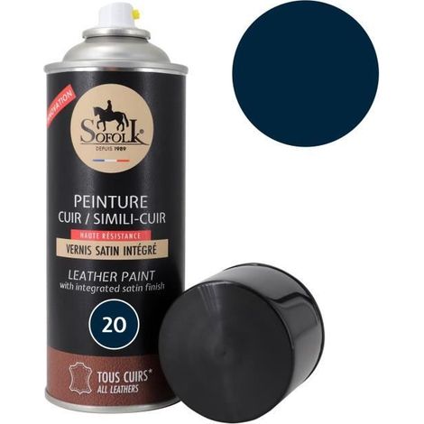 Pittura Pelle (20-BLU) con Vernice Integrata - SOFOLK - Manutenzione per Sedili e Volante di Auto, Divano, Scarpe, ecc. (1/4)