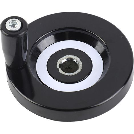 1 pièce de volant arrière ondulé noir pour tour et fraiseuse avec poignée rotative (10 x 80 mm) (1/5)