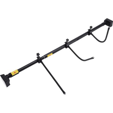 Support guirlande porte d'entrée réglable 31.5-40in robuste tringle tension couronne Noël 20lb, acier noir mat, kit 2 barres 3 pinces (1/5)