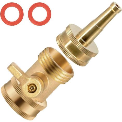 2025 Newest High Pressure Hose Nozzle, Solid Brass Water Pipe Jet Nozzle Sprayer (1/5)