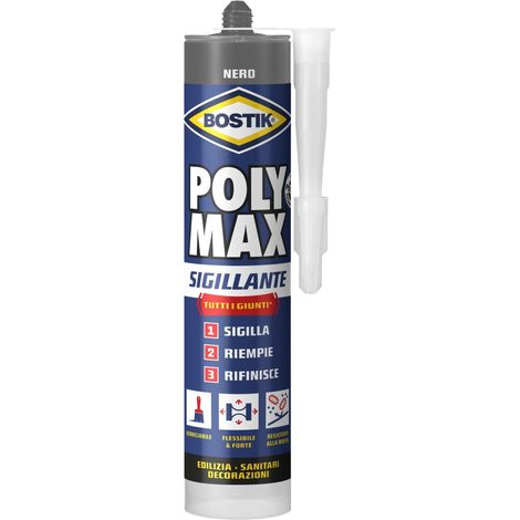 Bostik Poly Max Sigillante – Sigilla, riempie, rifinisce da 280 ml – col. NERO
