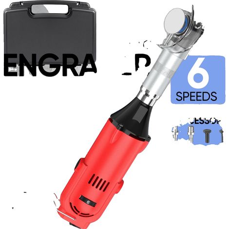 Outil de meulage, 6 vitesses variables, design portable, Rouge 380W (1/2)