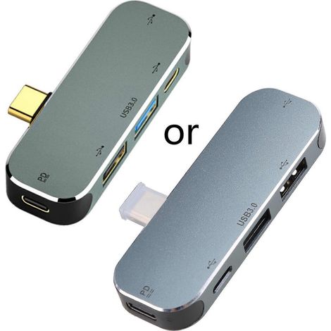 USB-C-Hub, USB 3.0/2.0-Splitter-Adapter mit 5 Anschlüssen, geeignet für Computer und Mobiltelefone (1/5)