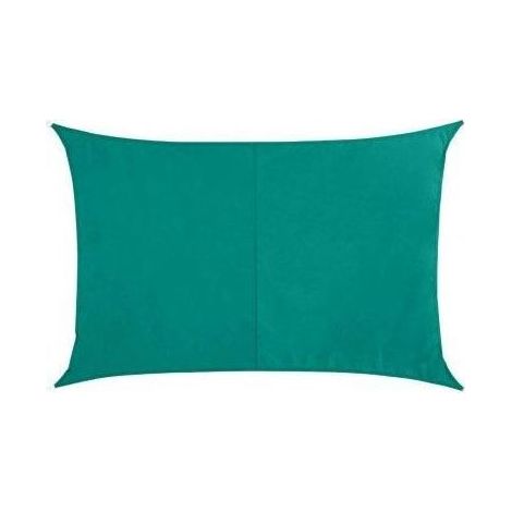 Hesperide – Voile d'ombrage rectangulaire 3x2m – Polyester déperlant vert émeraude – Protection UV et pluie – Installation facile avec cordes incluses (1/5)