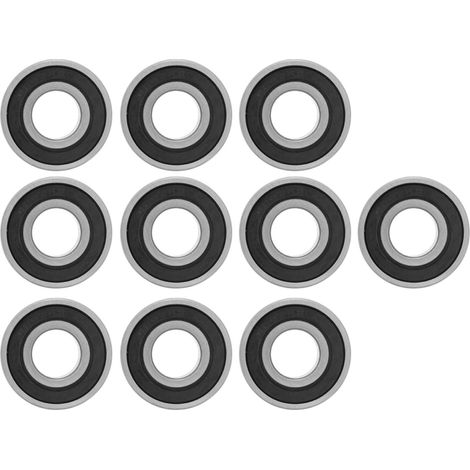 10Pcs 6202-RS Black Bearing Steel Deep Groove Ball Bearing 15mm (1/5)