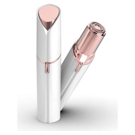 Rasoir électrique rechargeable USB pour femme, doux et indolore, pour une épilation parfaite des joues, du menton et des bras (élégant, blanc) (1/4)