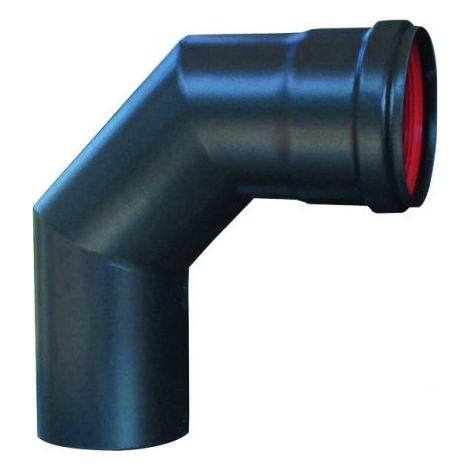 GOMITO CURVA 90° NERO OPACO CANNA FUMARIA STUFA (26489)