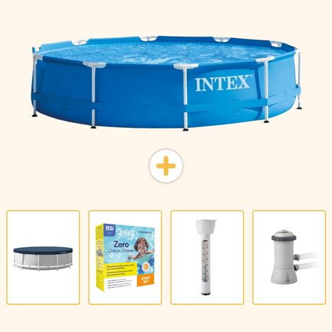 Intex Piscine Tubulaire Ronde - 366x76 cm - 5-pièces  S18 (1/5)