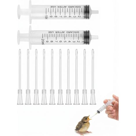 Kit d'Alimentation pour Oisillons 12 Pièces, Distributeur de Liquide 10ml (1/5)