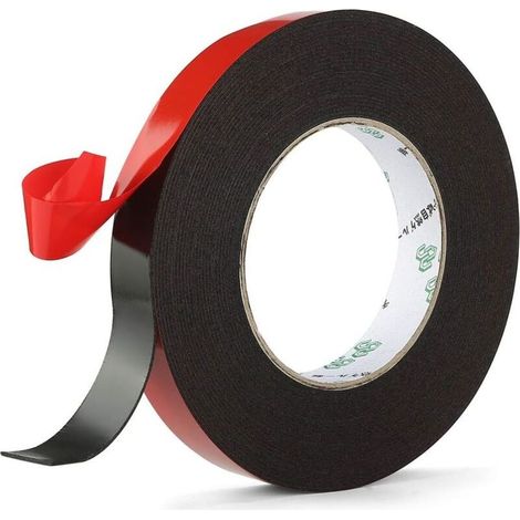 Ruban en mousse PE double face-ruban d'étanchéité en mousse super forte pour la décoration et l'emballage, ruban de décoration de voiture, cadre photo (1 rouleau 19mm) (1/5)